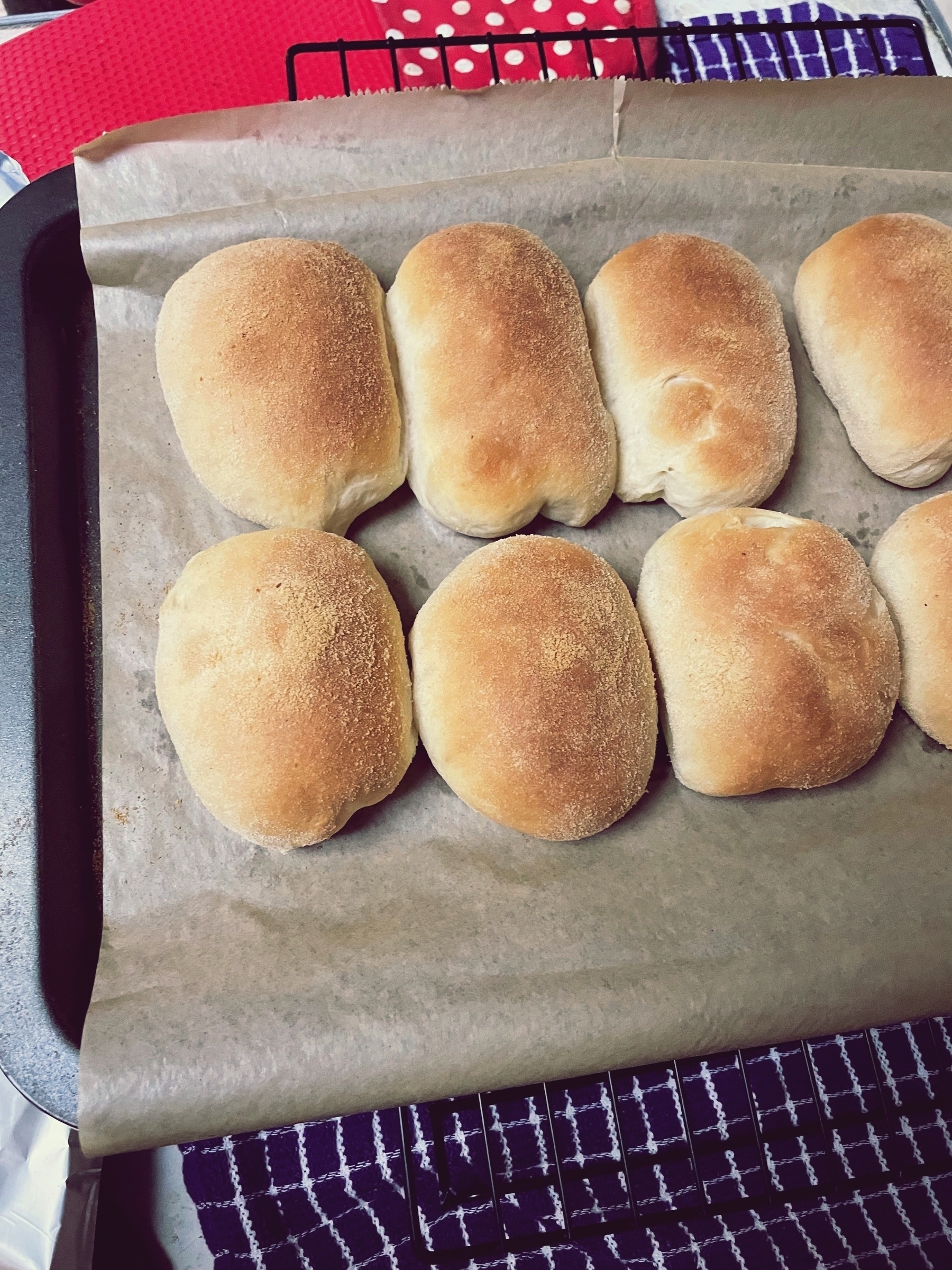 baked pandesal fresh from the oven