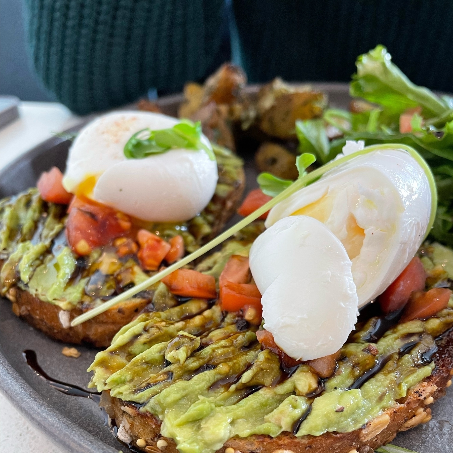 avocado toasts on a plate