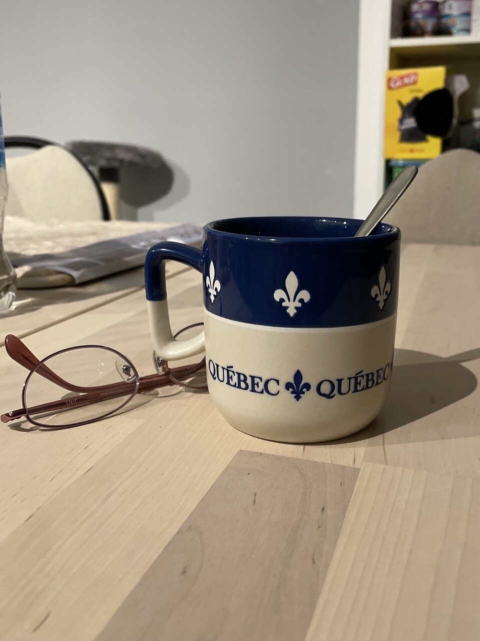 A mug of hot coffee