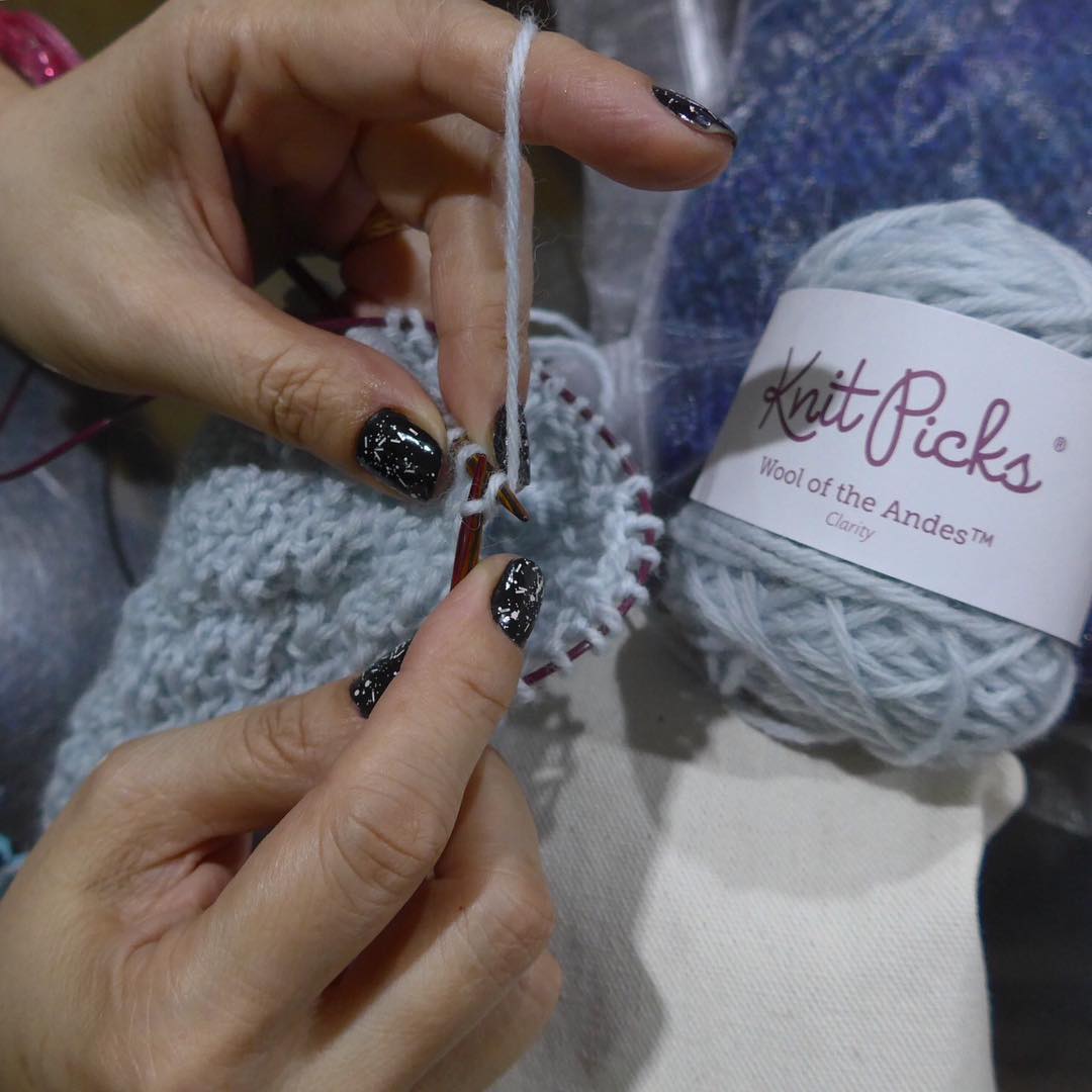 A knitting work in progress